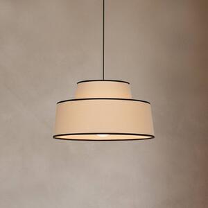 COREP Lampa wisząca Mallorca, możliwość ściemniania, aluminiowy / szary / cynkowy, salon / jadalnia, tkanina / materiał / jedwab