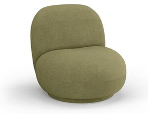 Zielony fotel z materiału bouclé Chuck – Micadoni Home