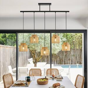 COREP Lampa wisząca Cancun, możliwość ściemniania, kremowy / amber, salon / jadalnia, papier / lunolit / lunopal