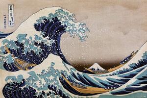 Plakat, Obraz Hokusai - Te Great Wave of Kanagawa, (91.5 x 61 cm)