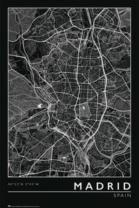 Plakat, Obraz Madrid - City Map