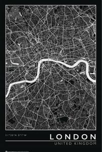 Plakat, Obraz London - City Map, (61 x 91.5 cm)
