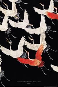Plakat, Obraz Furisode with a Myriad of Flying Cranes, (61 x 91.5 cm)