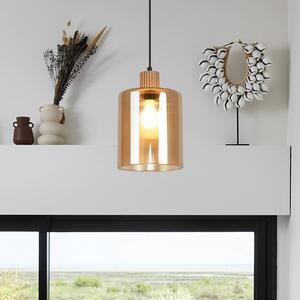 COREP Lampa wisząca Giovanni, możliwość ściemniania, kremowy / amber, salon / jadalnia, szkło, nowoczesny