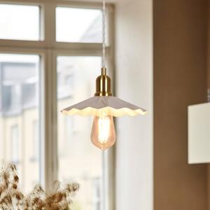 COREP Lampa wisząca Suzette, możliwość ściemniania, biały / opal, salon / jadalnia, metal, vintage
