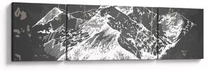 Obraz - Ilustracja gór (170x50 cm)