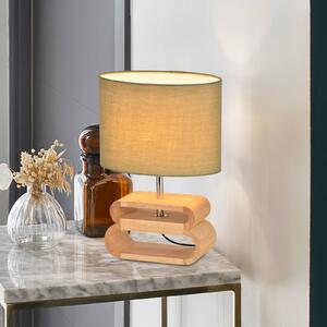 COREP Lampa stołowa Oslo, zielony, salon / jadalnia, drewno, skandynawski