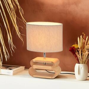 COREP Lampa stołowa Oslo, biały / opal, salon / jadalnia, drewno, skandynawski