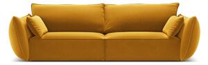 Musztardowa aksamitna sofa 208 cm Vanda – Mazzini Sofas