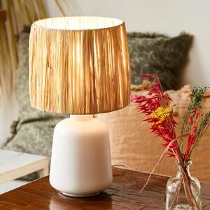 COREP Lampa stołowa Paros, biały / opal, salon / jadalnia, ceramika
