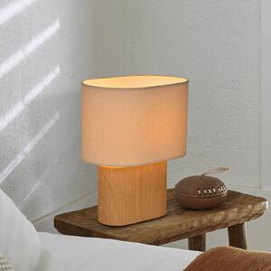 COREP Lampa stołowa Santorini, jasne drewno, salon / jadalnia, ceramika