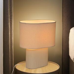 COREP Lampa stołowa Santorini, kremowy / amber, salon / jadalnia, ceramika