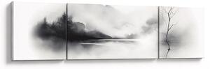 Obraz - Malowany tuszem krajobraz (170x50 cm)