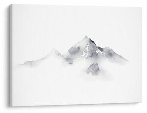 Obraz - Obraz gór namalowany tuszem (70x50 cm)