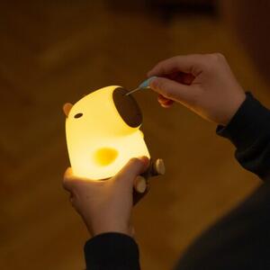 Lampka nocna dla dzieci bezprzewodowa beżowo-brązowa kapibara smarkuś LED 1.6W Mary's