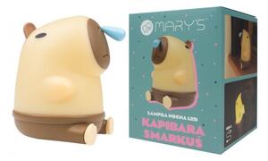 Lampka nocna dla dzieci bezprzewodowa beżowo-brązowa kapibara smarkuś LED 1.6W Mary's
