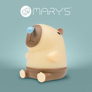 Lampka nocna dla dzieci bezprzewodowa beżowo-brązowa kapibara smarkuś LED 1.6W Mary's