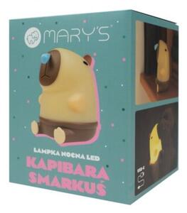 Lampka nocna dla dzieci bezprzewodowa beżowo-brązowa kapibara smarkuś LED 1.6W Mary's