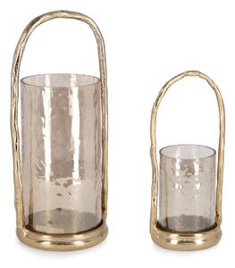 Metalowe świeczniki zestaw na świeczkę typu tealight 2 szt. Sagar – Bizzotto