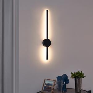 Nowoczesny Kinkiet / Lampa scienna czarny 60 cm z LED - Clockwise Oswietlenie wewnetrzne