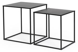 Czarne metalowe stoliki zestaw 2 szt. 38x38 cm Alrik – Yes Everyday