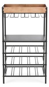Czarna metalowa szafka na wino liczba butelek 15, 48,5x84,5x34 cm Isaac – Yes Everyday