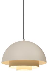 Lampa wisząca w stylu skandynawskim kremowa z białym wnętrzem - Loes Oswietlenie wewnetrzne