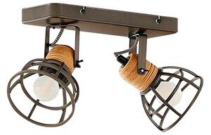 Lindby - Arinthea 2 Lampa Sufitowa Wood/Black