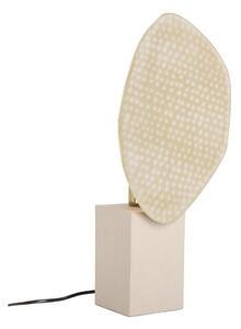 Beżowa metalowa lampa stołowa z metalowym kloszem (wysokość 46 cm) Neev – Bizzotto