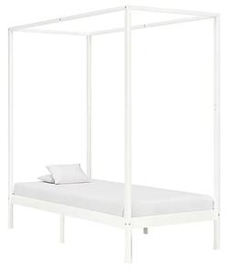 Białe pojedyncze łóżko z baldachimem 100x200cm H8-B74