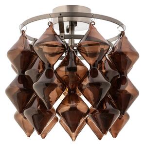 Lampa Sufitowa By Rydéns, Gemma, ściemnialny, brąz rdzawy, salon, szkło