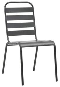 Elegancki zestaw mebli ogrodowych z rozkładanym stołem i regulowanymi krzesłami w kolorze antracytowym, dla 8 osób