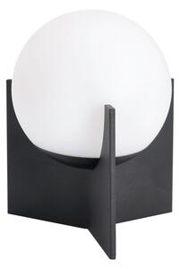 Czarna metalowa lampa stołowa LED ze ściemniaczem z plastikowym kloszem (wysokość 16 cm) Cardamom – Bizzotto