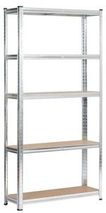 Metalowy srebrny regał do piwnicy 180 cm D6-W91