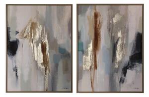 Obrazy drukowane z z ręcznie malowanymi elementami na płótnie z ramą w zestawie zestaw 2 szt. 60x80 cm Gallery – Bizzotto