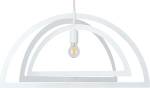 Biała industrialna lampa wisząca metalowa - A70-Peza