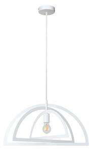 Biała lampa wisząca z metalowym kloszem - A72-Peza