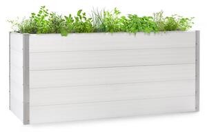 Blumfeldt Nova Grow, podwyższona grządka, 195 x 91 x 100 cm, PVC, imitacja drewna, biała