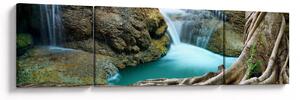 Obraz - Rzeka z wodospadami (170x50 cm)
