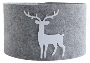 Pokrowiec na choinkę DEERBOX z reniferem, szary