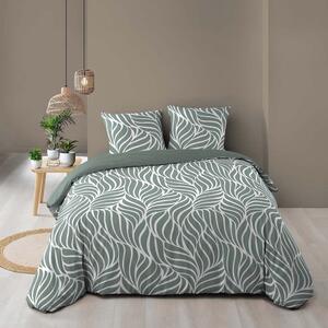 Zielona bawełniana pościel dwuosobowa 3-częściowa 240x220 cm Morgane – douceur d'intérieur
