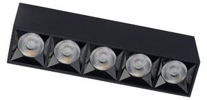 Czarna liniowa lampa sufitowa LED Midi 20W, 3000K