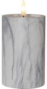Szaro-biała betonowa świeca LED Star Trading Flamme Marble, wys. 15 cm
