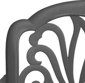 Zestaw Mebli Ogrodowych Komplet Jadalniany 5-Częściowy Czarny Aluminium Na Taras Balkon Ogród