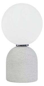 Szara lampa stołowa ceramiczna ze szklanym kloszem (wysokość 22 cm) Jael – Yes Everyday