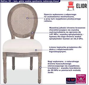 Rustykalny zestaw 6 krzeseł bankietowych - Mefrox 5X