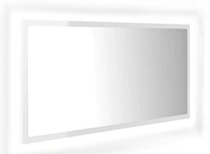 Nowoczesne białe lustro w połysku LED M2-T26