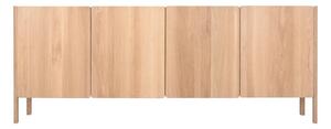 Komoda z litego drewna dębowego w naturalnym kolorze 220x85x42 cm Dvor – Gazzda