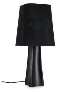 Czarna metalowa lampa stołowa z tekstylnym kloszem (wysokość 61 cm) Tripura – Bizzotto