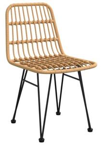 Krzesła ogrodowe, 2 szt., 48x62x84 cm, rattan pe